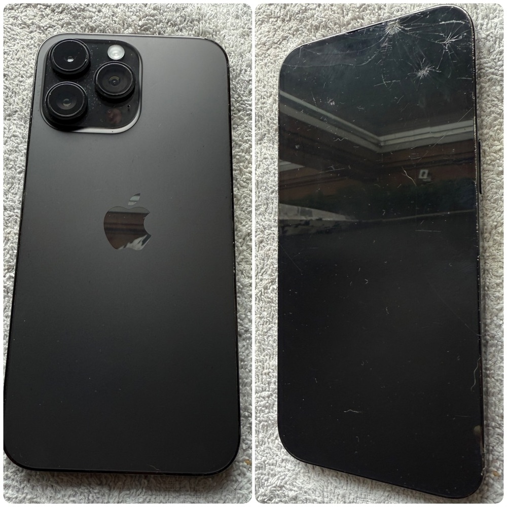 iPhone 14 Pro Max Black 128GB Cracked Screen